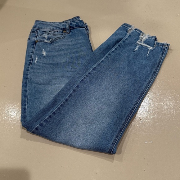 Sofia Jeans Size 10 Women’s Distressed Blue Jean capri Adora Curvy Girlfriend - Picture 1 of 7